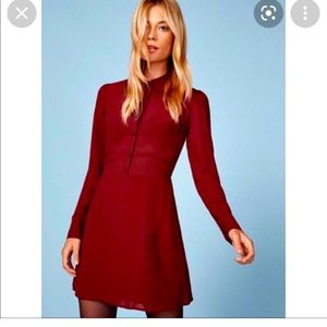 Reformation Stella Dress red